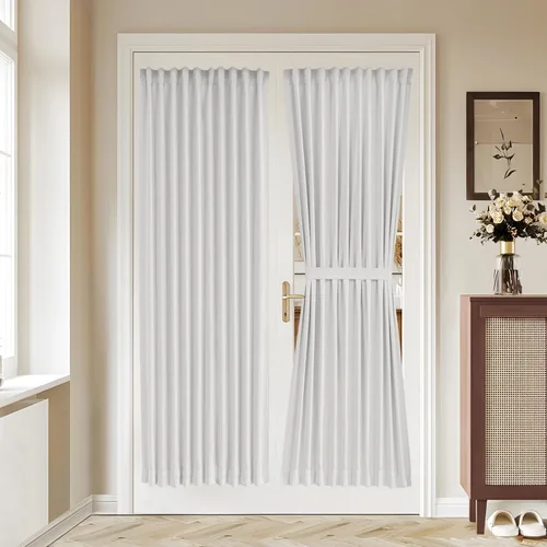 Vista 107 de Vatge - Cortinas laterales para ventana de puerta, cortinas para luz lateral de puerta frontal, 1 panel, 12 (ancho) x 72 (largo) pulgadas, aguamarina