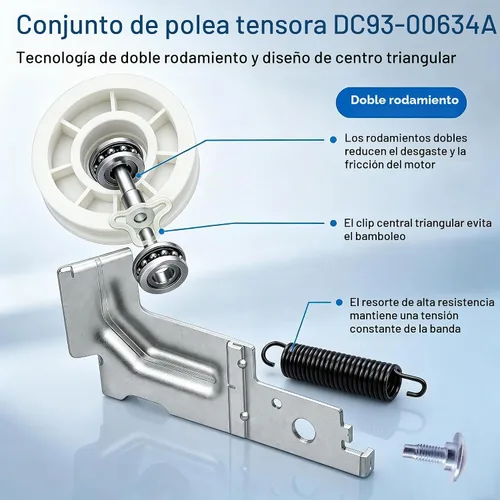 Vista 4 de Kit de reparación de secadora Sam-Sung mejorado compatible con kit de repuesto de rodillo de secadora Samsung, repuesto para piezas de secadora