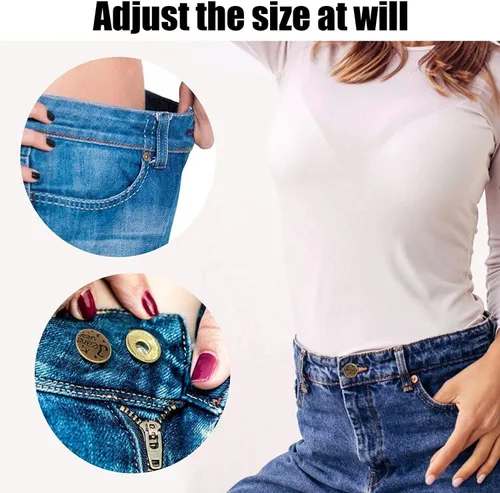 Vista 5 de 6 botones instantáneos de ajuste perfecto, ajuste instantáneo, botones de repuesto de jeans, botón extraíble para jeans sueltos, botones sin coser