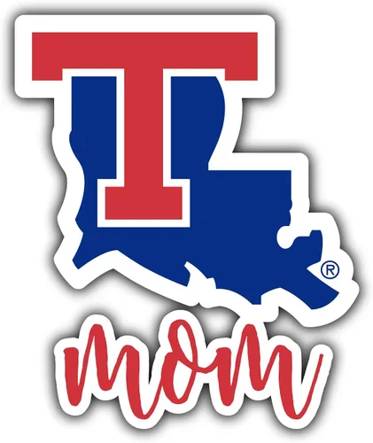 Louisiana Tech Bulldogs Proud Mom - Calcomanía troquelada de 4 pulgadas con licencia oficial