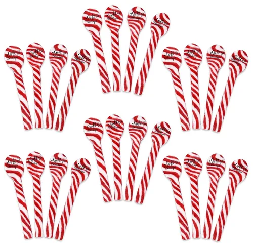 Vista 8 de Cucharas de caramelo de menta de Navidad de Gift Boutique 12 paquetes de caramelos comestibles de menta en bastón envueltos individualmente