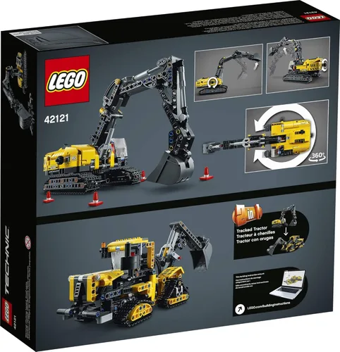 Vista 5 de LEGO Technic 42121 - Kit de construcción de juguetes para excavadora de servicio pesado; un regalo genial de cumpleaños o en cualquier momento