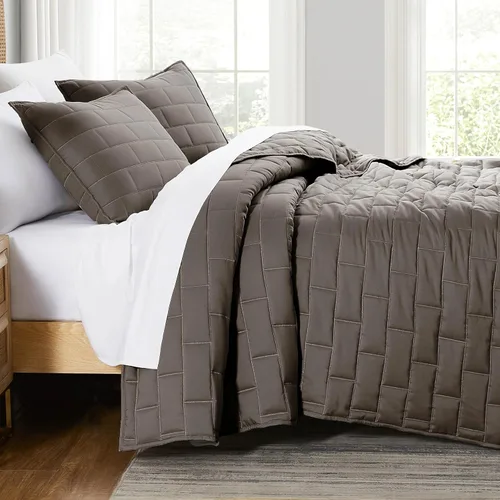 Vista 17 de Southshore Fine Living, Inc. - Juego de ropa de cama de gran tamaño, edredón de tamaño extra grande con fundas de almohada a juego