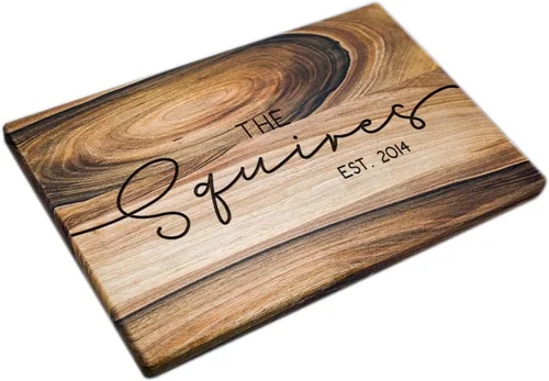 Personalized Cutting Board - Personalized Wood Cutting Board – Custom Engraving with Family Name – Keepsake Gift for Parents, Christmas,