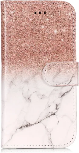 Vista 3 de Areall - Funda protectora completa para iPod Touch de 7ª/6ª/5ª generación, funda protectora completa para iPod Touch 5/6/7, color oro rosa y blanco