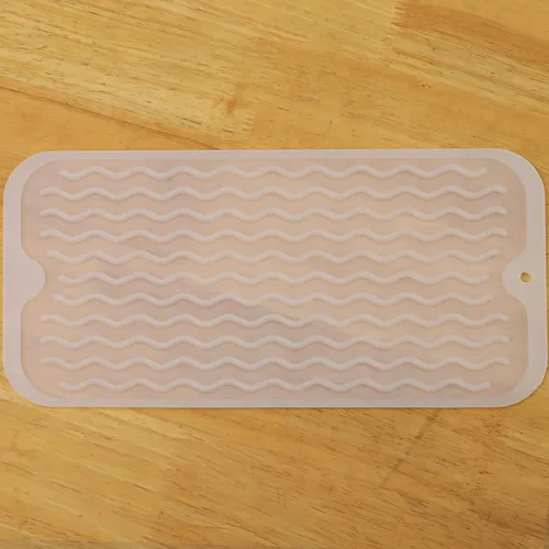 Vista 139 de MicoYang Alfombrilla de silicona para secado de platos para múltiples usos, fácil de limpiar, ecológica, resistente al calor, alfombrilla