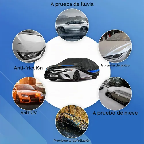 Vista 4 de Funda impermeable para cupé deportivo, impermeable, para todo tipo de clima, ajuste universal Funda para coche 1-Sedan