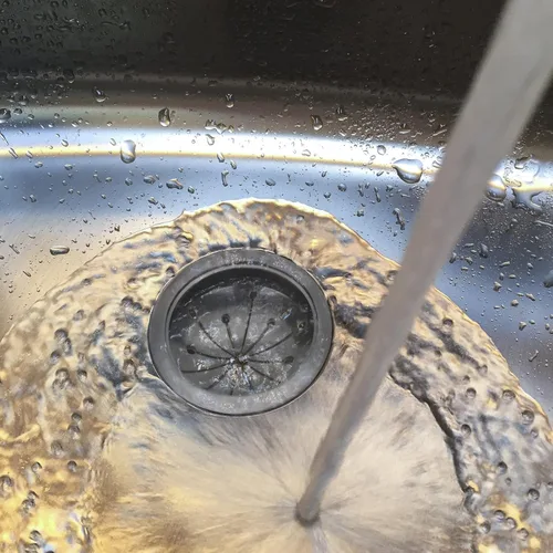 Vista 4 de Paquete de 2 tapones de eliminación de basura para eliminación de salpicaduras de 3-1/8 pulgadas, con cuello de 3-1/8 pulgadas, compatible con Waste