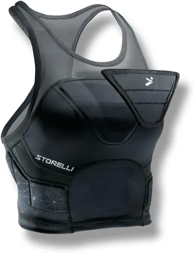 Vista 2 de Storelli Womens BodyShield Crop Top Padded Goalkeeper Base Layer Enhanced Chest and Rib Protection
