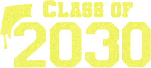 Vista 28 de Class of 2030 Iron On Decal, Graduation Shirt Transfer, Graduate Tshirt Patch, DIY Crafts, Graduation Cap, Pick Size and Color, Iron-On Almost Black