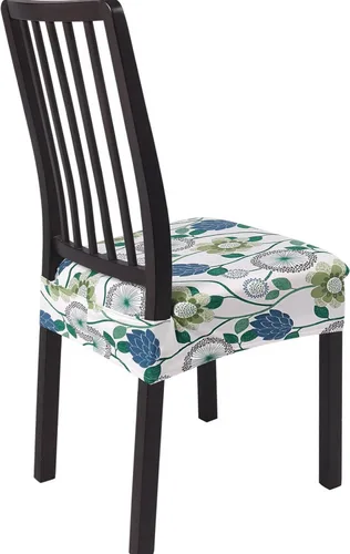 Vista 46 de SearchI Fundas de asiento para sillas de comedor elásticas, juego de 4, suaves, extraíbles, lavables, fundas protectoras de asiento para sillas