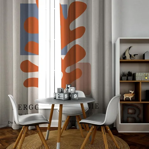 Vista 3 de Cortinas opacas de Matisse con diseño abstracto, moderno, bohemio, aislantes térmicos, para ventana, para dormitorio, sala de estar, 2 paneles, 2