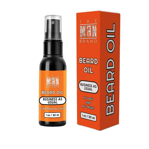 Business As Usual - Aceite de aseo para barba para hombres – Fórmula de aceite de barba natural sin enjuague para peinar y cuidar, hidratante y