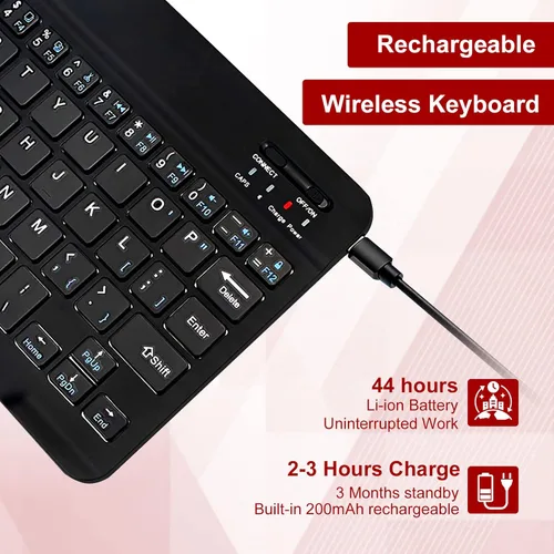 Vista 6 de AOYODKG 2 in 1 Tablet 10 in, Android 11 Tablet Computer with Keyboard Bundle, 4GB+64GB, 5G & 2.4G WiFi Tablets PC, Dual Camera, 6000mAh, Mouse