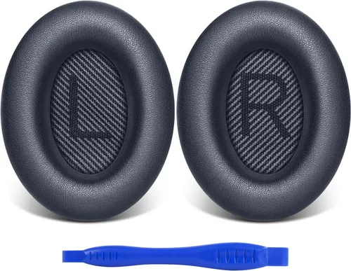 Vista 10 de Link Dream Almohadillas para auriculares Bose Quiet Comfort 35 de cuero de proteína suave, almohadillas de repuesto, almohadillas para los oídos