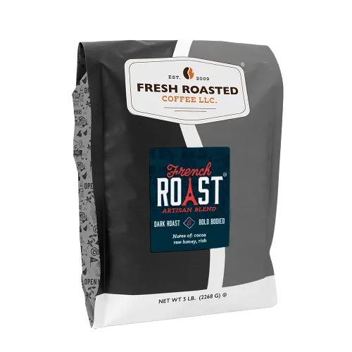 Vista 35 de Fresh Roasted Coffee, Caballero Negro Orgánico USDA Orgánico, Kosher Tostado oscuro 2 lb (32 oz) Molido