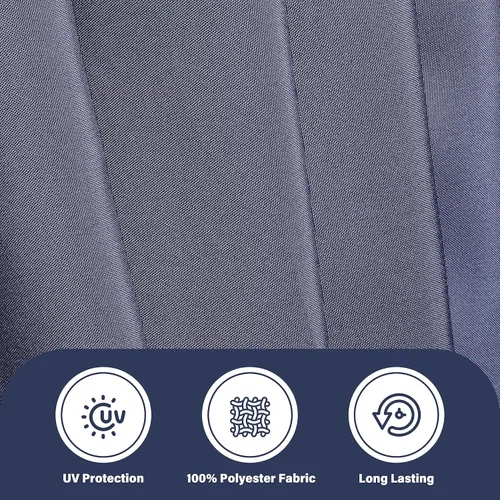 Vista 4 de YSSOA Toldo de repuesto para sombrilla de patio de 9 pies solo para 8 varillas, color azul oscuro
