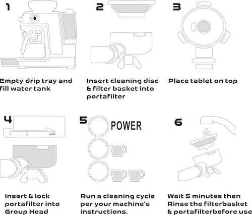 Vista 2 de Tabletas de limpieza de café expreso para limpieza de máquina de café Breville, tabletas de limpieza para Jura Miele, Philips Bosch Ninja Luxe