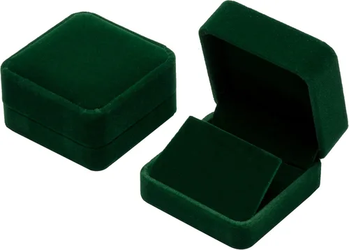 Vista 4 de Cajas de regalo de pendientes de terciopelo Joyero (verde)
