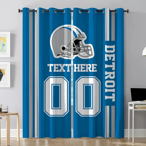 Vista 26 de Cortinas opacas personalizadas Arizona Juego de 2 paneles de cortinas opacas con aislamiento térmico para oscurecer la habitación, añade nombre