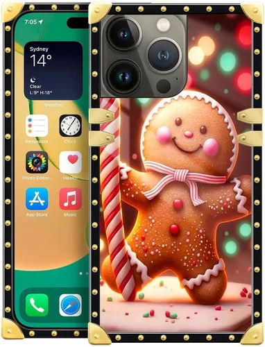 Vista 24 de DAIZAG Funda compatible con iPhone 15 Pro Max, decoración de esquina de metal retro dorado con diseño de playa, TPU suave, a prueba de golpes