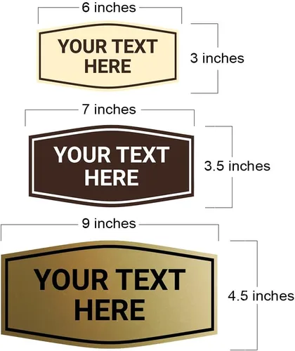 Vista 4 de Letrero plástico personalizado personalizado de lujo para pared o puerta