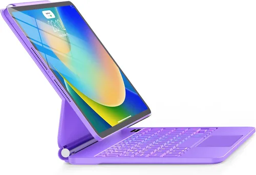 Vista 9 de Funda con teclado magnético mágico para iPad de 9ª generación con teclado para iPad 10.2 de 9ª/8ª/7ª generación y Air 3, Pro 10.5, trackpad