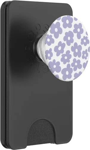 Vista 7 de PopSockets de popSockets intercambiables con diseño de flores de color lila claro