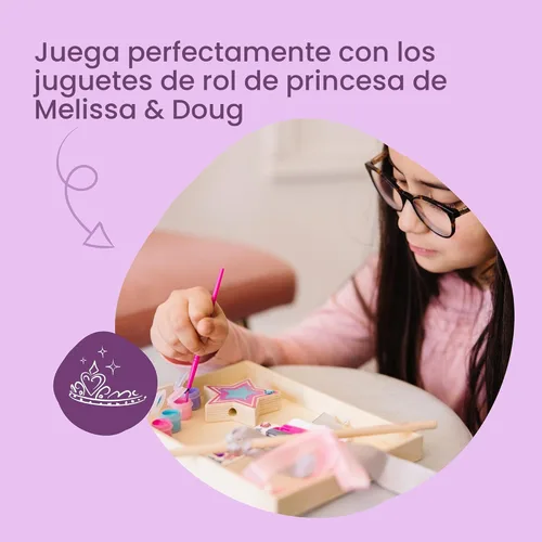 Vista 6 de Juego de manualidades Melissa & Doug, decora tu propia varita de princesa