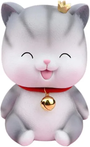 NUOBESTY Alcancía de gatito para niños y niñas, bonita alcancía para decoración de escritorio, estilo 2