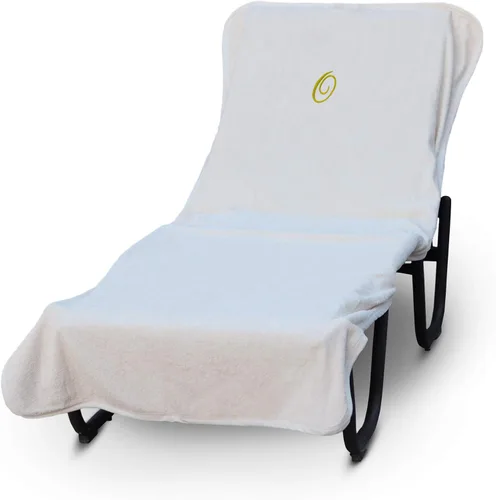 Vista 11 de Funda de lujo para tumbona de piscina con monograma de Hotel y Spa, bordado con letras en bloque - Extra absorbente 100% algodón turco - Rizo suave