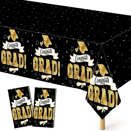 Vista 80 de QZYL 4 manteles de picnic con fundas de banco, manteles de plástico negro, 54 x 108 pulgadas, fundas rectangulares desechables impermeables