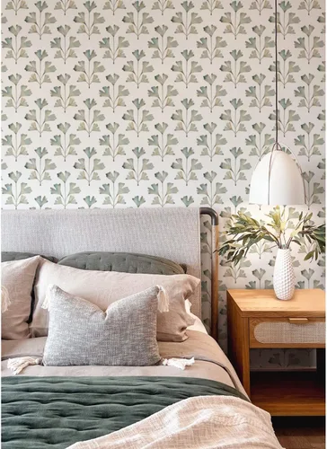 Vista 11 de RoomMates RMK12641PL - Papel pintado neutro para despegar y pegar de gato Coquillette Gingko