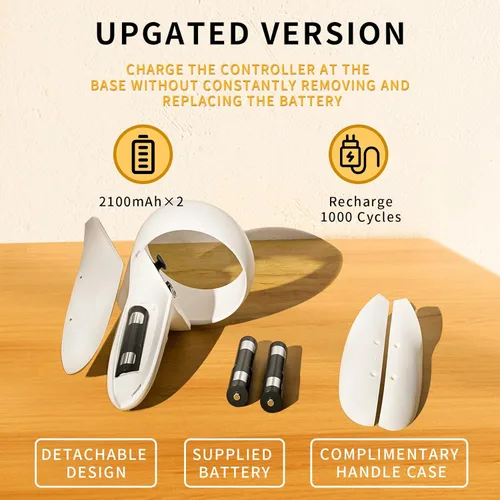 Vista 5 de Eslick Base de carga para Oculus Quest 2Meta Quest 2, estación de carga compatible con indicador LED Meta Quest 2 VR auriculares y controladores