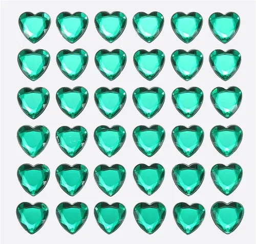 Vista 23 de MECCANIXITY 144 calcomanías autoadhesivas de diamantes de imitación de corazón de 0.394 pulgadas para maquillaje de San Valentín, artes y Azul Oscuro