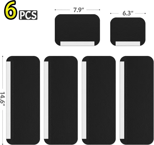 Vista 6 de Fundas para manijas de puerta de refrigerador, 6 unidades, fundas de cuero para manijas de electrodomésticos, mantiene tu nevera, microondas, horno