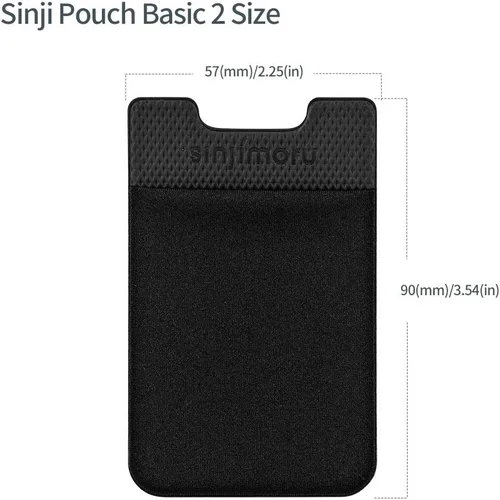 Vista 6 de Sinjimoru - Tarjetero para la parte posterior del teléfono, Sinji Pouch Basic 2