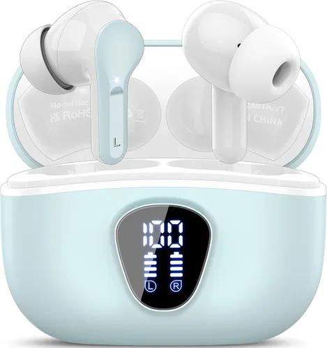 Auriculares inalámbricos, Auriculares Bluetooth 5.4 HiFi Estéreo, Auriculares Bluetooth con Micrófono ENC de Cancelación de Ruido, Auriculares