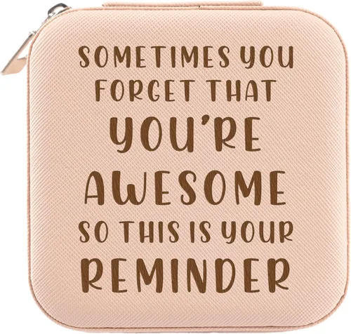 Inspirational Gifts for Women Sometimes You Forget That You Are Awesome so This Is Your Reminder Jewelry Organizer Gift for Woman Friends, Birthday