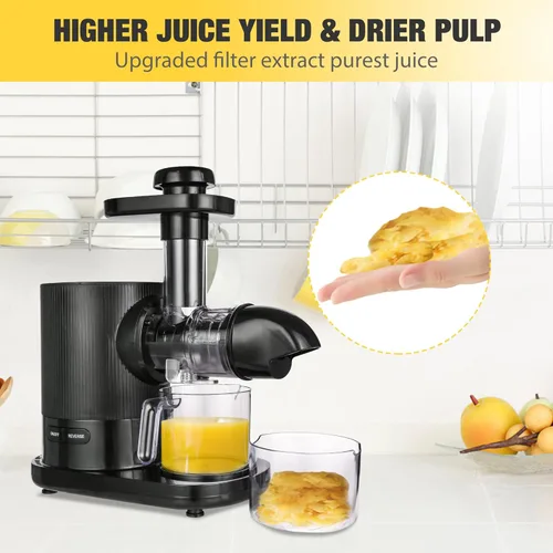 Vista 3 de Exprimidor de masticación lenta, extractor de exprimidor lento, máquina exprimidora de masticación lenta, exprimidor de prensa en frío con motor