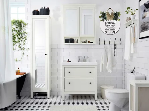 Vista 4 de Letrero de reglas de baño para decoración de pared, letrero de madera hecho a mano con las "reglas de baño" para el hogar, verano, estaciones