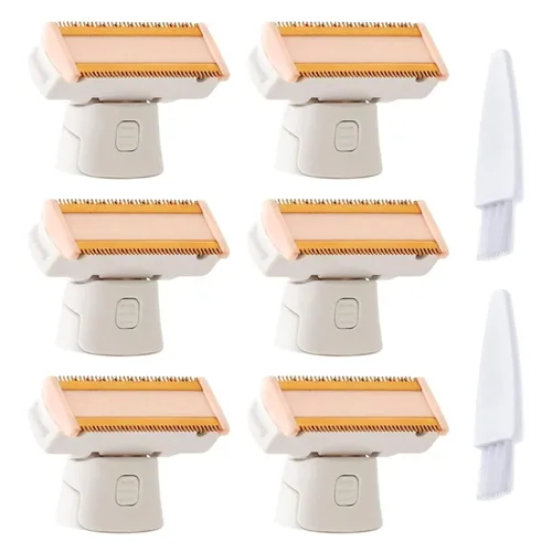 Vista 13 de LinMei Cabezal de repuesto compatible con acabado táctil Flawless Body Recargable afeitadora y recortadora con 2 cepillos de limpieza