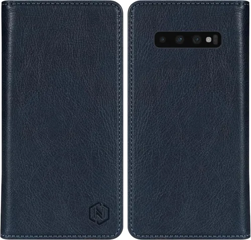 Vista 9 de Funda tipo cartera para Samsung Galaxy S10 con bloqueo RFID, soporte de ranura para tarjetas, funda protectora de cuero para Samsung Galaxy S10