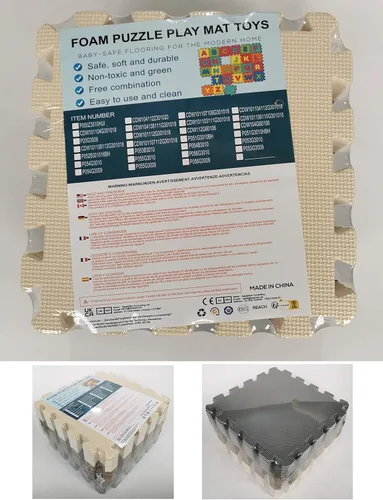 Vista 8 de MQIAOHAM - Tapetes de juego para bebe, tapete de espuma en forma de rompecabezas para ejercicio, hogar y equipo de gimnasio, juguete suave para bebe