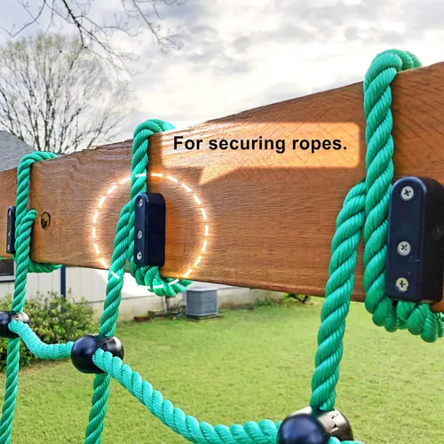 Vista 3 de BeneLabel Red de carga de escalada, red de escalada interior, red de correas de carga al aire libre, red de carga militar de escalada, escalera