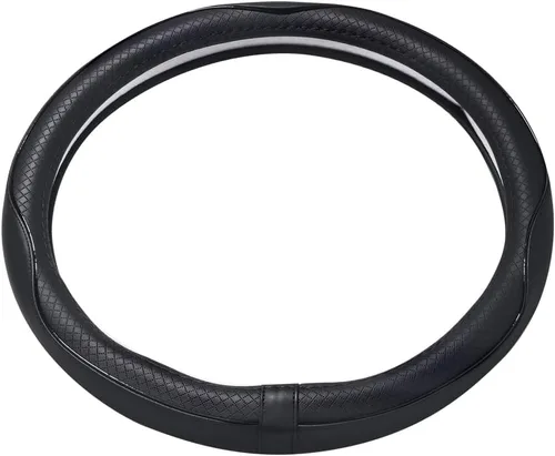 Vista 3 de Funda de Volante de Cuero de Microfibra para Coche de Tamaño Mediano, Cubierta Universal para Volante de Coche, Cubierta de Volante Transpirable