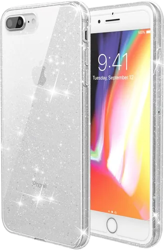 Vista 21 de FanTEK Compatible con iPhone 7 Plus, iPhone 8 Plus de 5.5 pulgadas, fundas de teléfono TPU de cristal transparente suave