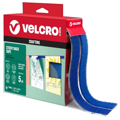 Vista 20 de VELCRO Brand - Sujetadores Sticky Back; cinta adhesiva de 3/4 de pulgadas; ideal para el hogar