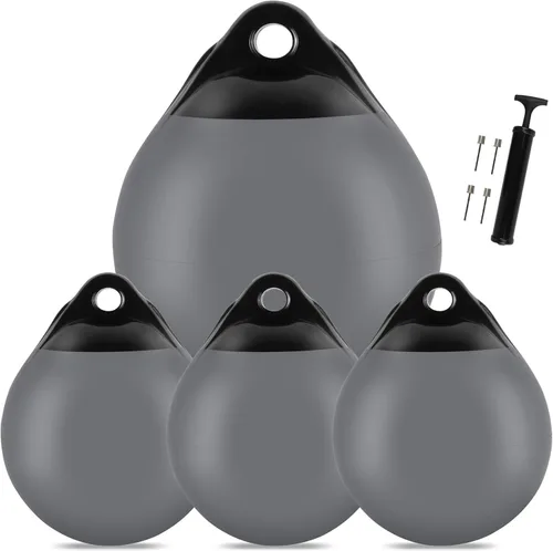 Vista 28 de Bolas de Boya de Barco de 10/12/15 Pulgadas, Boya de Ancla Flotante Redonda, Guardabarros de Barco Inflables de Vinilo, Boyas de Anclaje de Barco