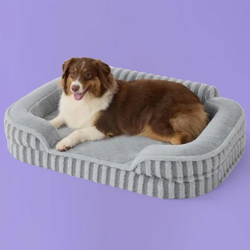 Vista 25 de LE SURE Cama Linda para Perros Pequeños, Camas Ortopédicas Impermeables para Mascotas Pequeñas con Lados, Sofá de Espuma de Huevera con Fondo
